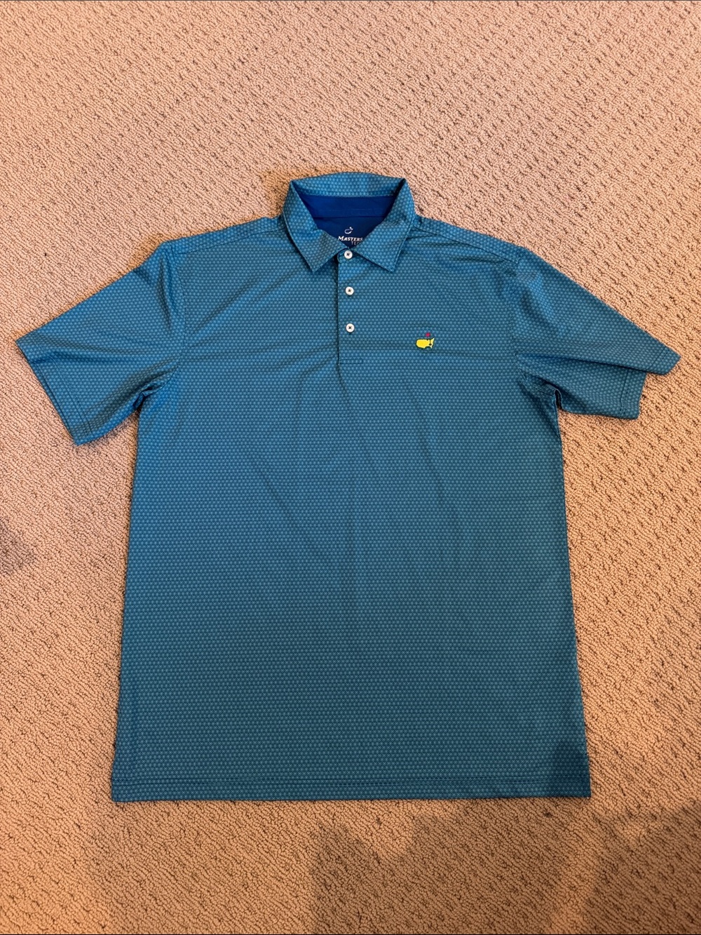 MASTERS deep aqua golf shirt Sz L